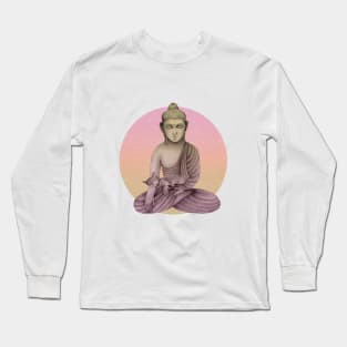 Buddha with cat 6 Long Sleeve T-Shirt